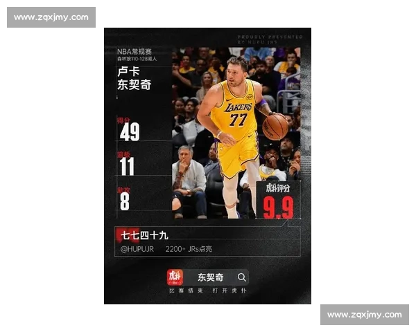 东契奇湖人首胜狂砍 49+11+8！单节 23 分比肩科比